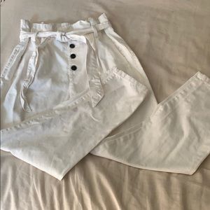 Paper bag waist trousers